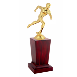 Golden & Metal Sports Trophy for Running Race Competition, Relay Race & Marathon Race
