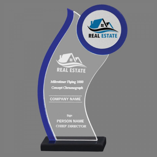 Acrylic real estate trophies in gurgaon